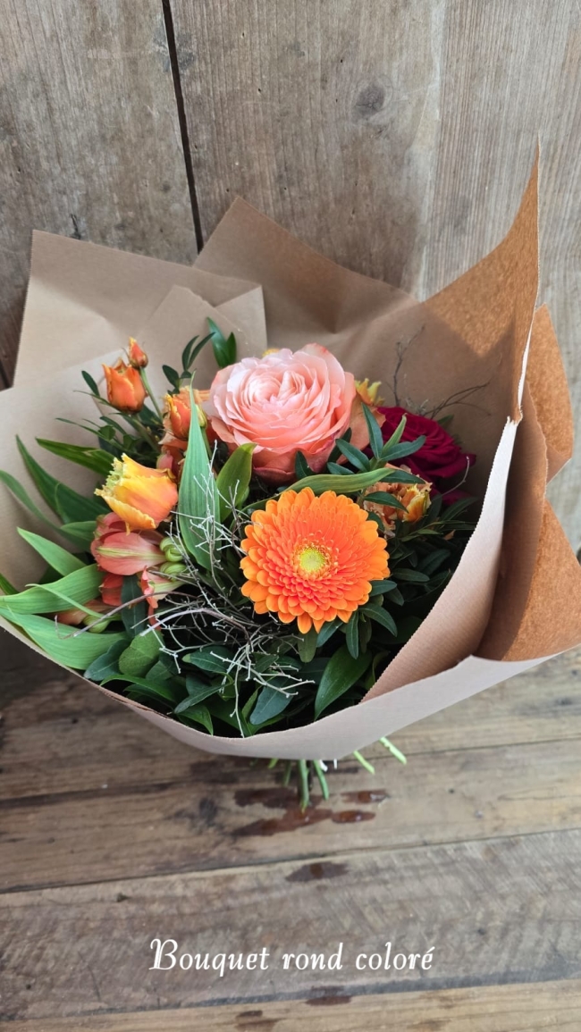 Bouquet rond coloré